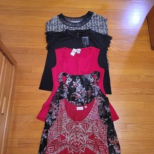 SALE🔥 5 for $25 ladies holiday winter party blouses & tops, XL 14 16